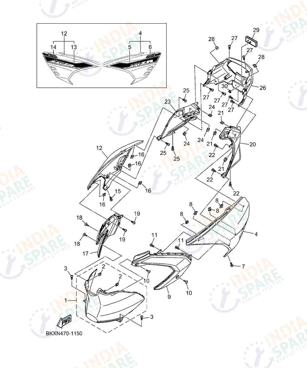 YAMAHA BKXN Series SIDE COVER
